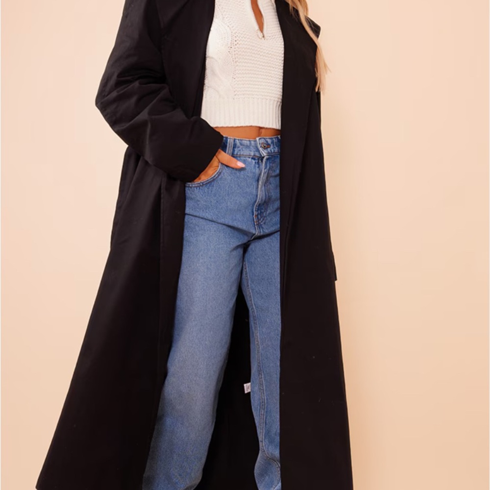 PrettyLittleThing Elegant Black Coat